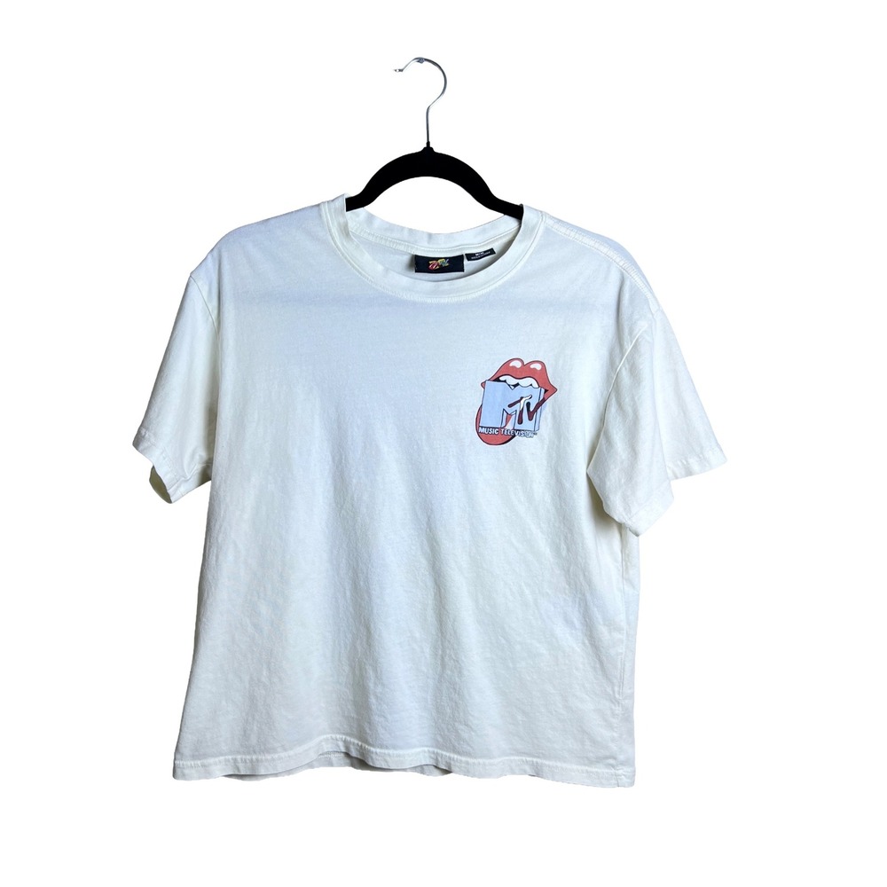 Cotton On The‎ Rolling Stones MTV Graphic T-Shirt White Medium